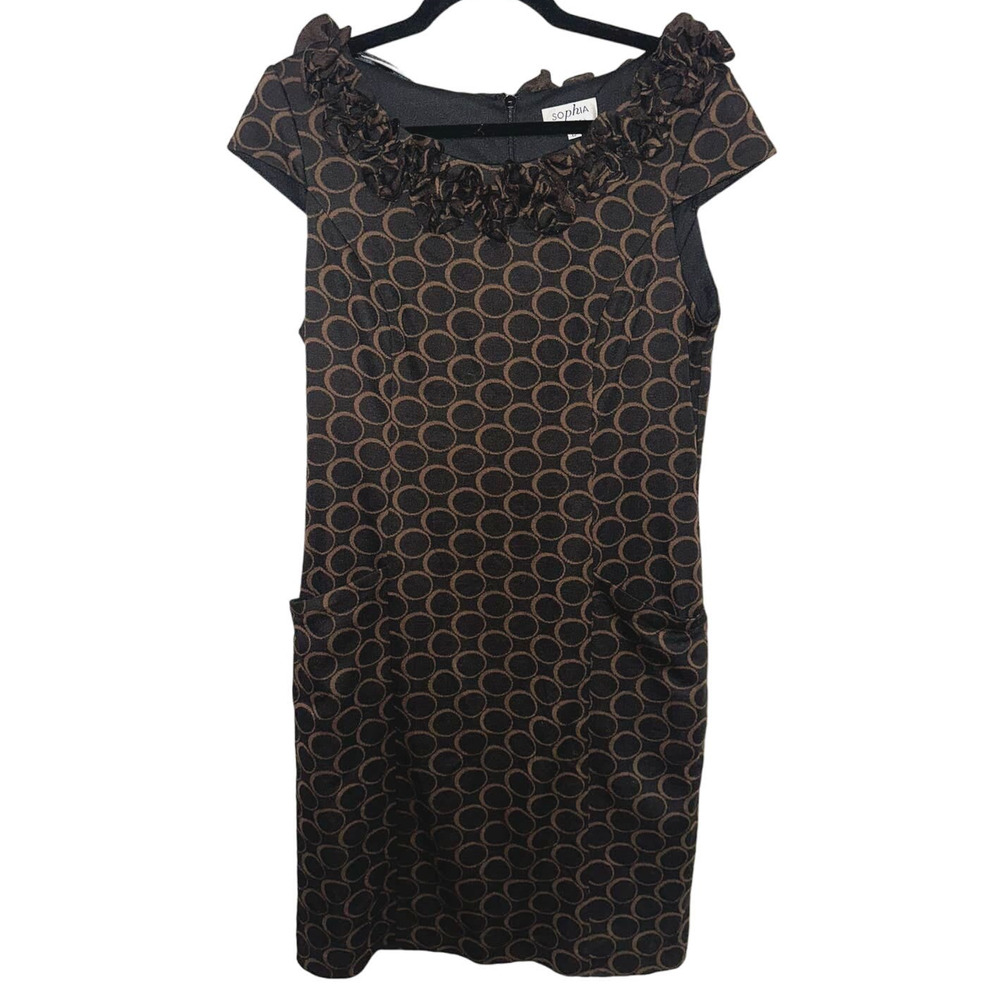 Preppy Shift Dress Sophia Christina Cap Sleeve Cottage Blair Waldorf Pockets 12